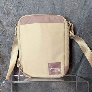 Lululemon Athletica Beige and Mauve Easy Access Crossbody Bag